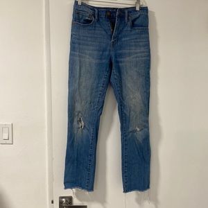 Madewell High Rise Slim Crop Boyfriend Jean